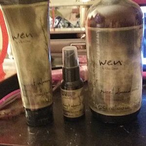 Wen sweet almond mint conditioner and straight er